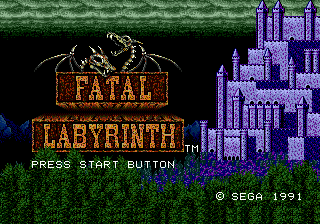 Заставка игры Fatal Labyrinth